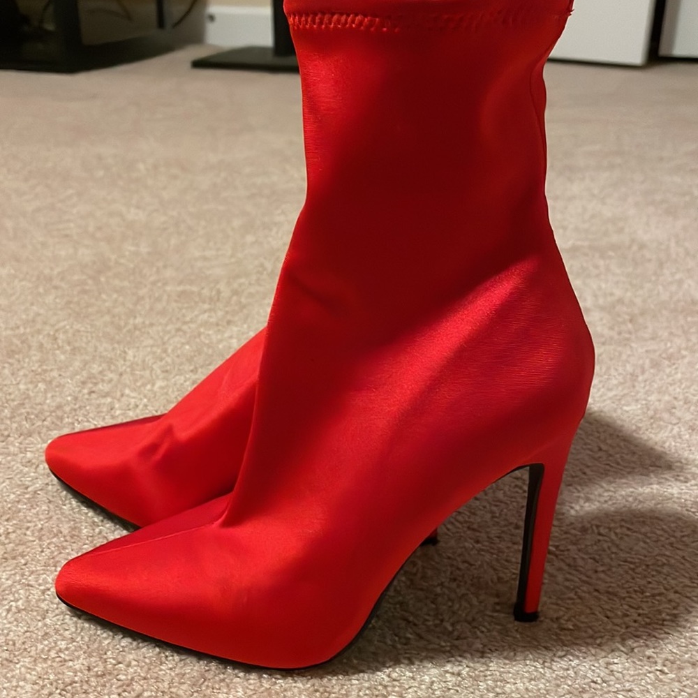 Steve Madden Red Pointed Booties - image 2